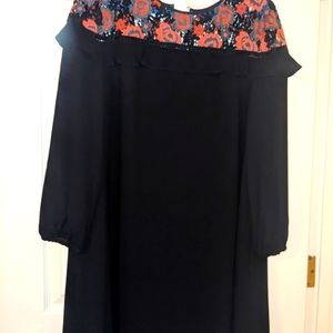 Loft dress with ruffle detail